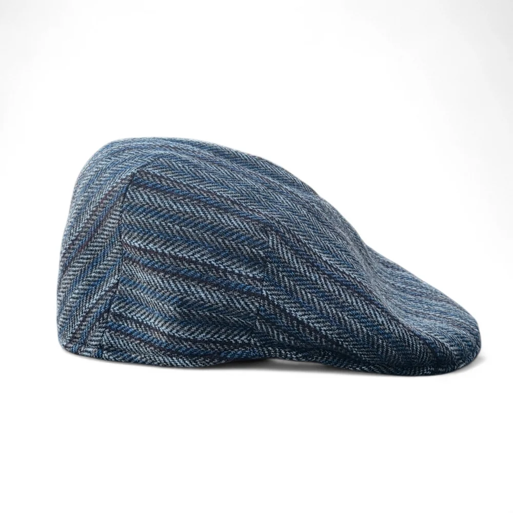 DOBBS Italian Wool Herringbone Newsboy Flat Hat Cap NWT Medium / 57 US 7 1/8